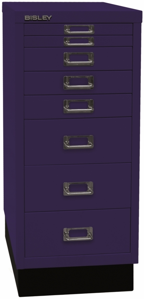 BISLEY Schubladenschrank aus Metall DIN A4 in oxfordblau Schrank mit 8 Schubladen und Sockel Werkzeugschrank, L298S-639 Bild 1