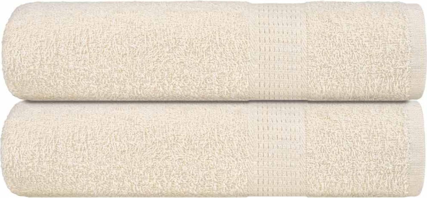 vidaXL Duschtücher 2 Stk. Creme 70x140 cm 360 g/m² 100% Baumwolle 137001 Bild 1