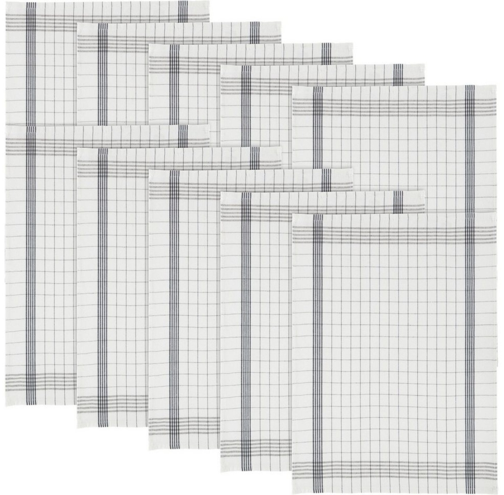 REDBEST Geschirrtuch Geschirrtuch 10er-Pack, Halbleinen Karo Bild 1