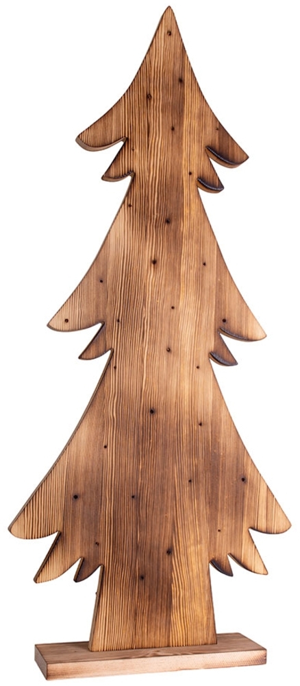 LED Stehleuchte, Weihnachtsbaum, Holz, H 90 cm Bild 1