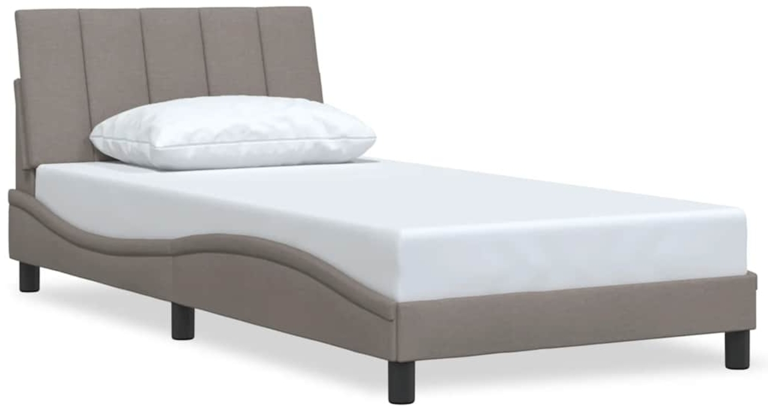 vidaXL Bettgestell ohne Matratze "Hanko" Taupe 100x200 cm Stoff 3310374 Bild 1