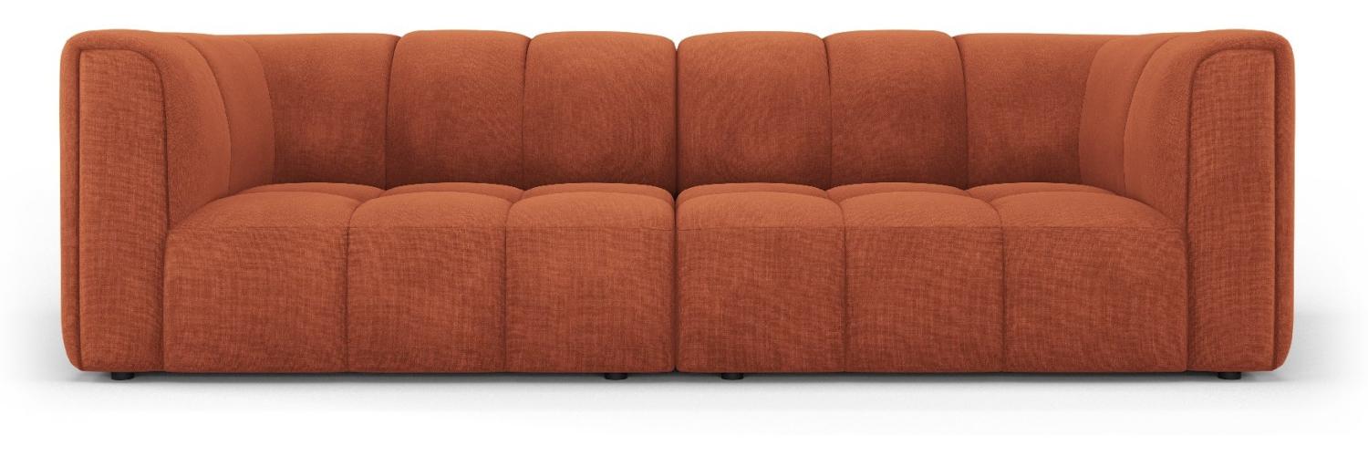 Micadoni Modulares Sofa Serena 3-Sitzer Strukturierter Stoff Orange Bild 1