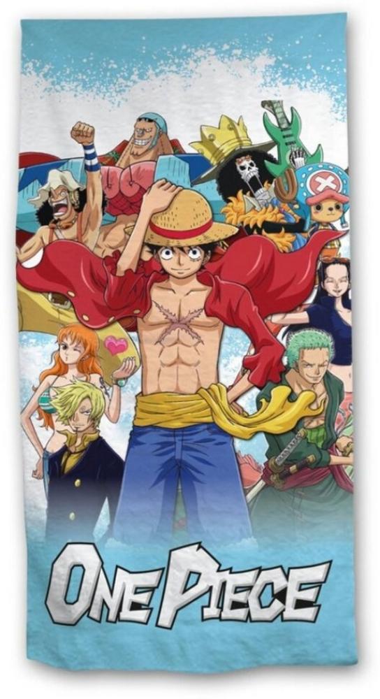 One Piece Anime Strandtuch Anime One Piece Ruffy and Friends XL Badetuch, Mikrofaser, 70x140 cm Bild 1