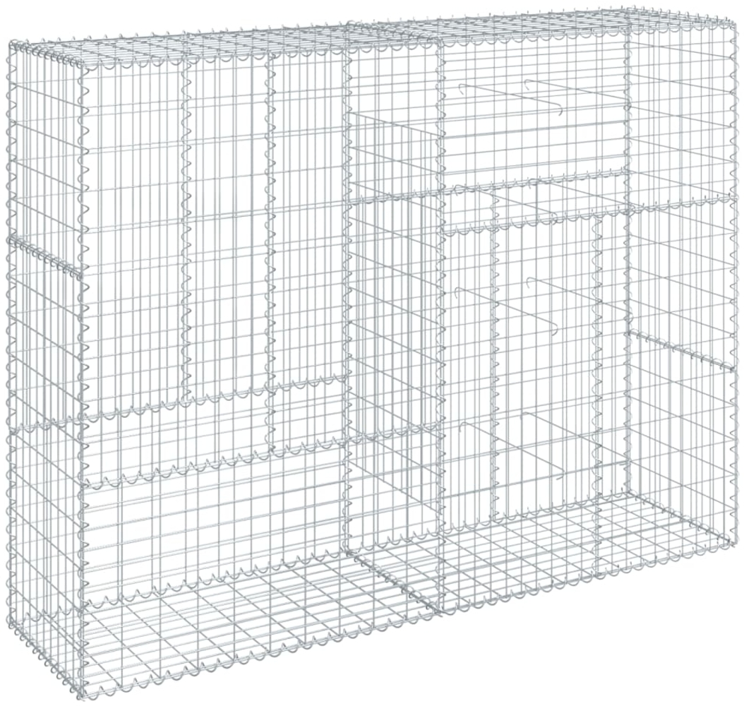 vidaXL Gabione mit Deckel 200x50x150 cm Verzinktes Eisen 3295155 Bild 1