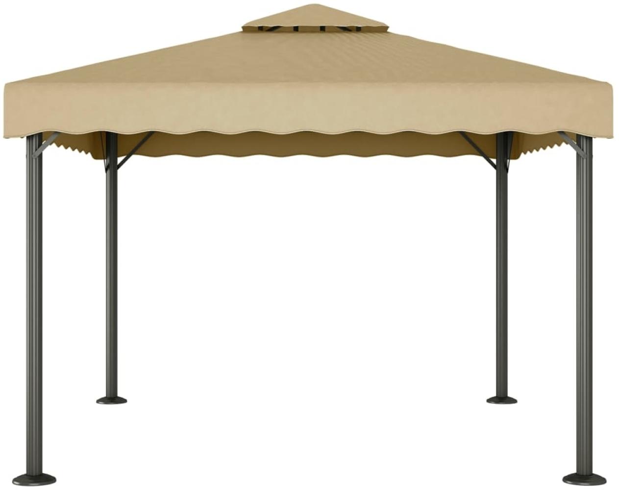 vidaXL Pavillon, Metall/Polyester Taupe, 3x3 m Bild 1