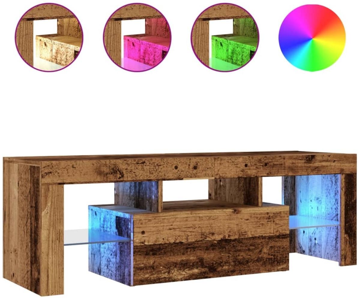 vidaXL TV-Schrank mit LED Altholz-Optik 120x36,5x40 cm Holzwerkstoff 856301 Bild 1