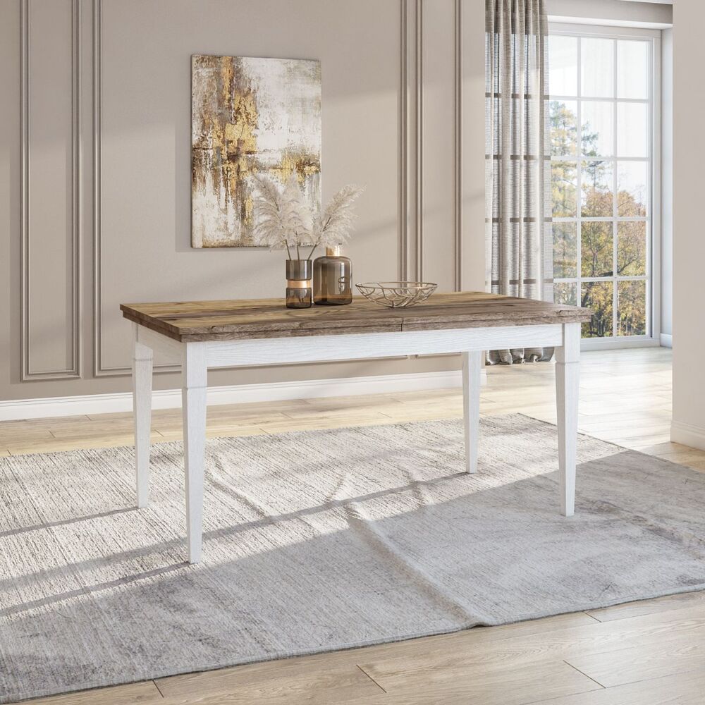 Esstisch HOME ausziehbar 160-240x90cm Weiss Abisko Bild 1