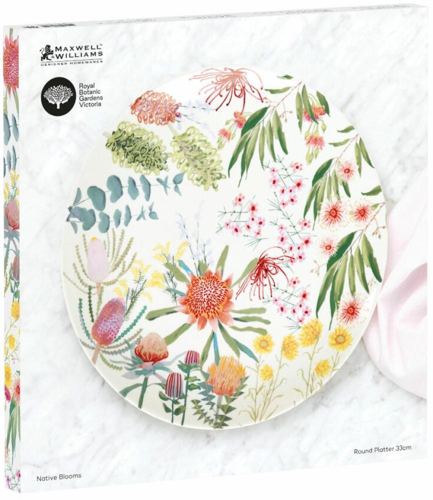 Maxwell & Williams AW0623 Platte 33 x 17 cm NATIVE BLOOMS oval, Porzellan, in Geschenkbox Bild 1