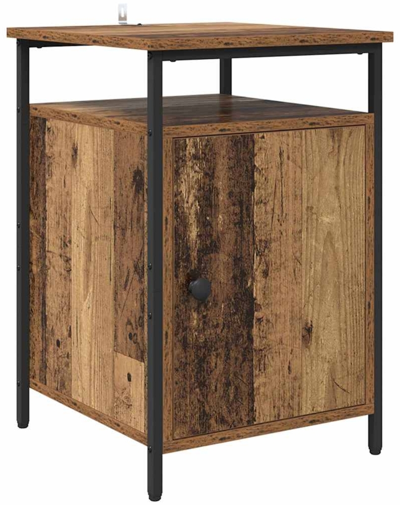 vidaXL Nachttisch Altholz 40 x 42 x 60cm Holzwerkstoff 881806 Bild 1