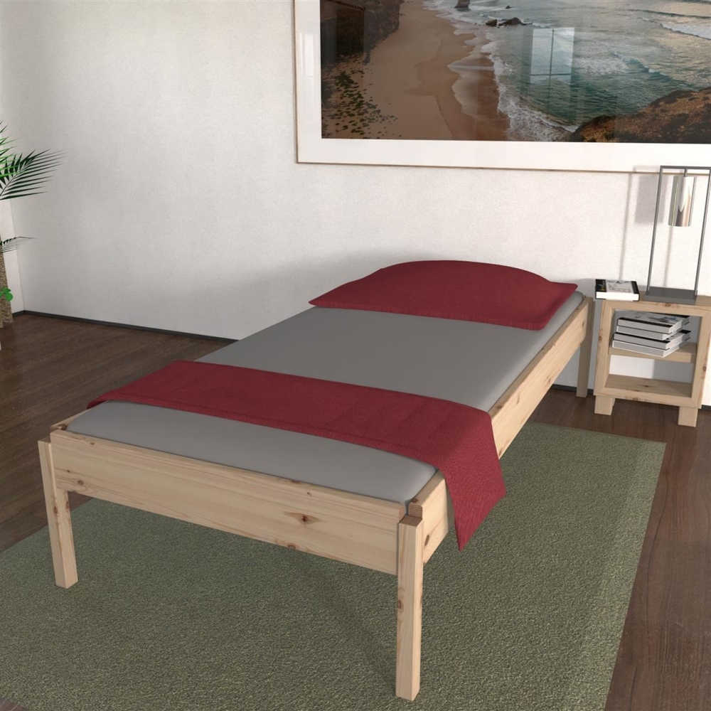 Stapelbett "Horst" 70 x 140 cm 44 cm Zirbe Holzbett Gästebett Massivholzbett Bild 1