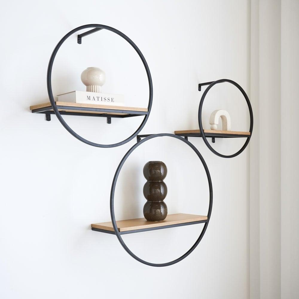 Rundes Wandregal Alix 3er-Set Bild 1