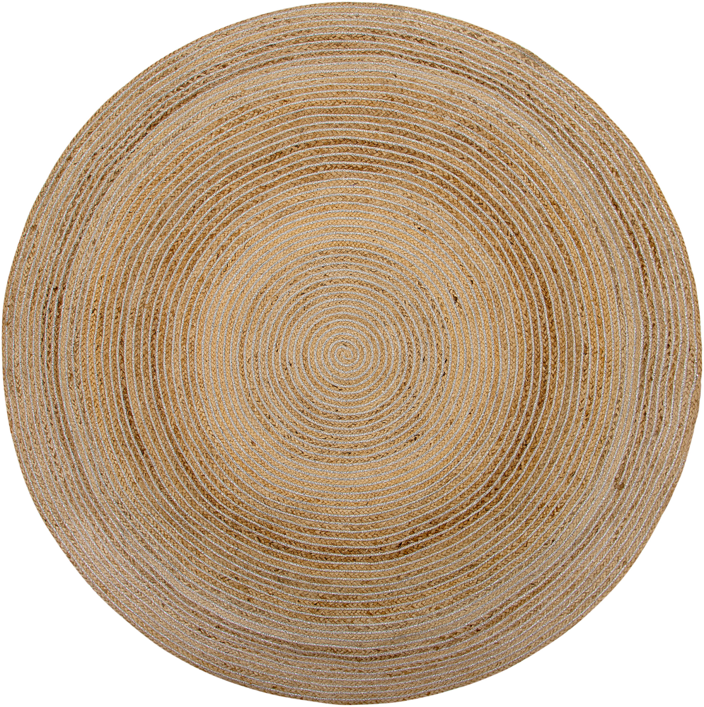 Teppich Jute beige ⌀ 140 cm AKBELEN Bild 1