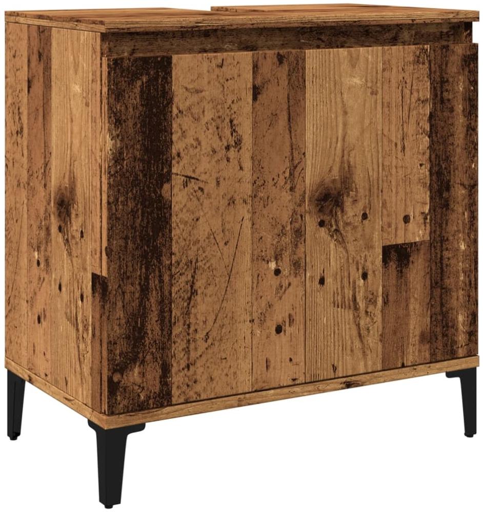 vidaXL Waschbeckenunterschrank Altholz-Optik 58x33x60 cm Holzwerkstoff 857117 Bild 1