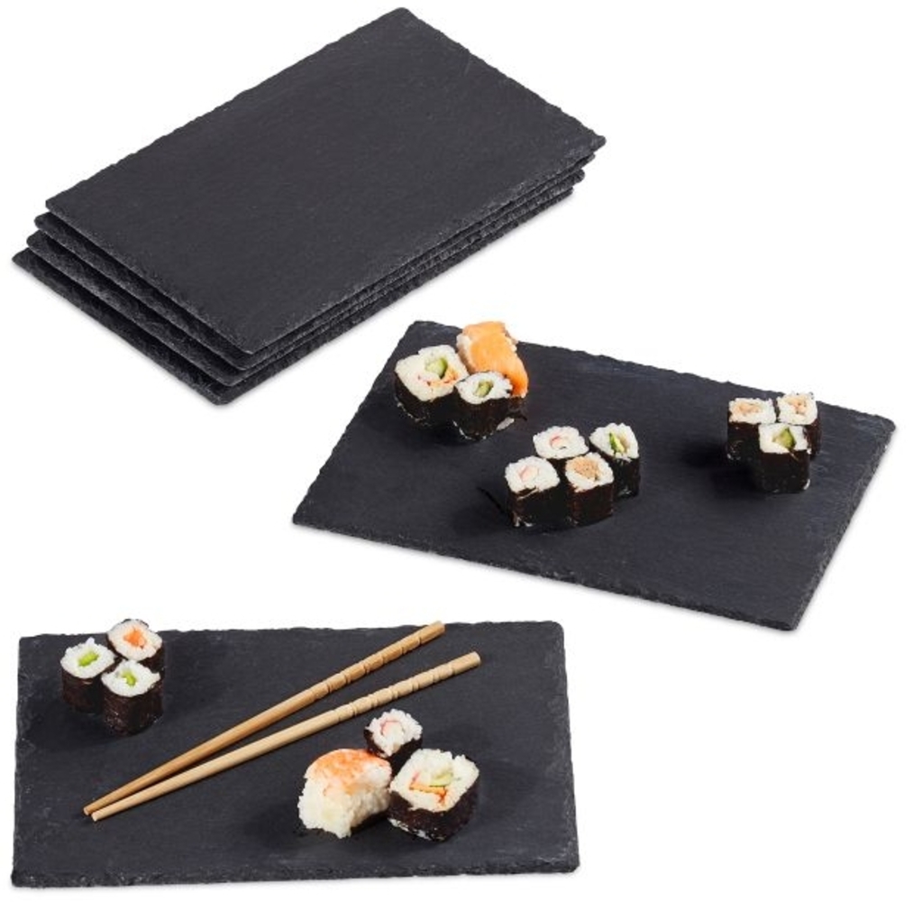 Schieferplatte rechteckig 6er Set Bild 1