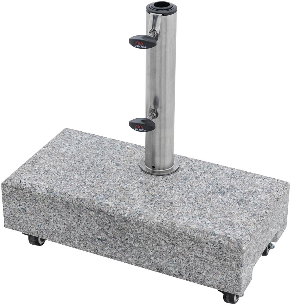 Doppler Granitsockel 25 kg Balkonsockel mit Rollen ø 25x48 mm Schirmsockel 85897 Bild 1