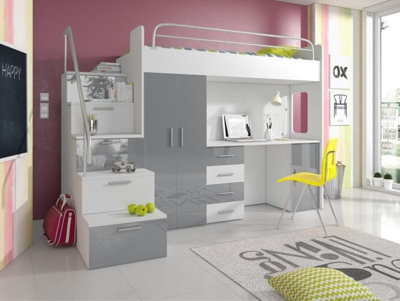 DOPPELSTOCKBETT STOCKBETT BETT ETAGENBETT MIT SCHREIBTISCH Bild 1