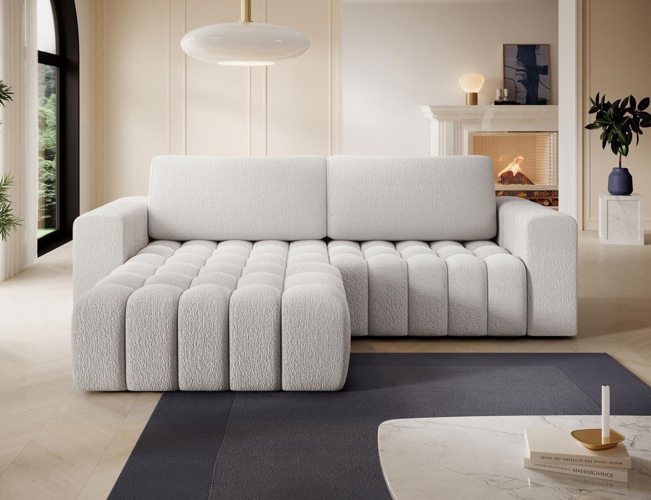 Eltap 'Bonett' Ecksofa mit Schlaffunktion, 92 x 175 x 250 cm, Dunkelcreme, Links Bild 1