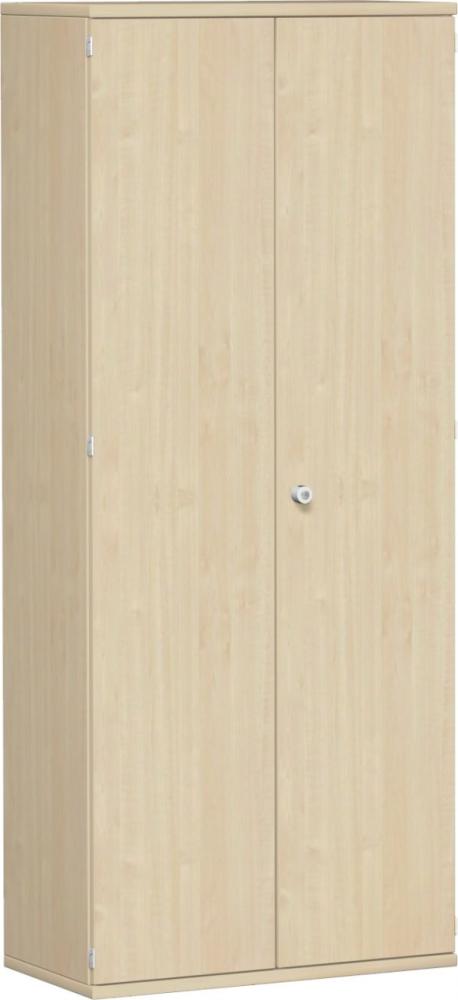 Flügeltürenschrank, 4 Dekor-Einlegeböden, 80x42x192cm, Ahorn Bild 1