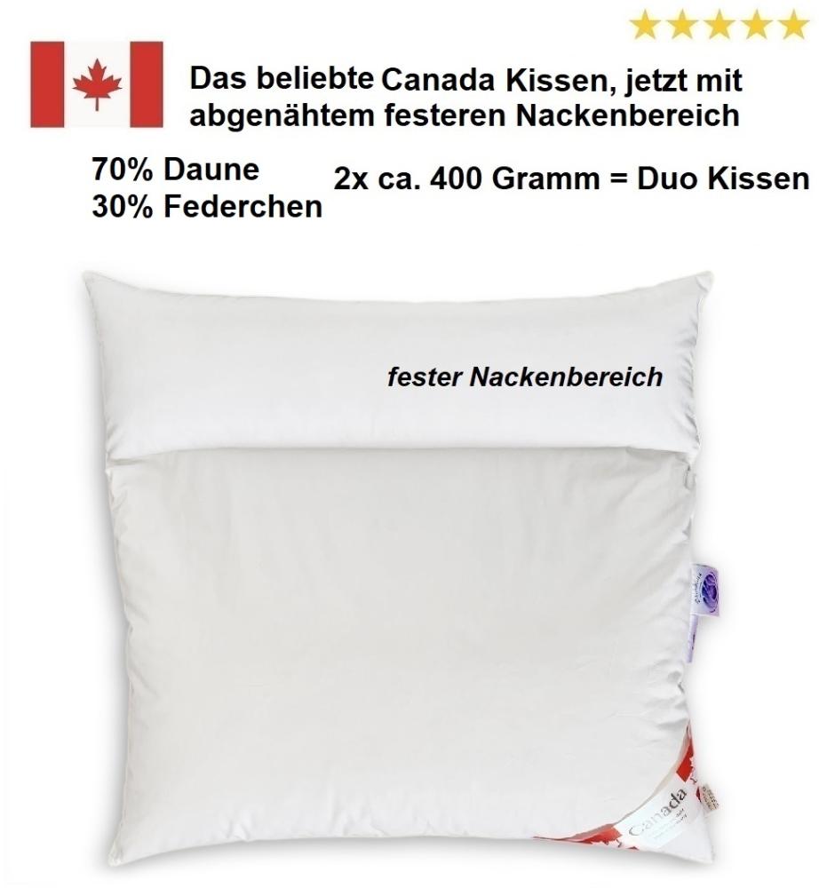 Duo-Kissen Canada 80x80 cm 70/30% 2x400 g mit abgenähtem festem Nackenbereich Bild 1