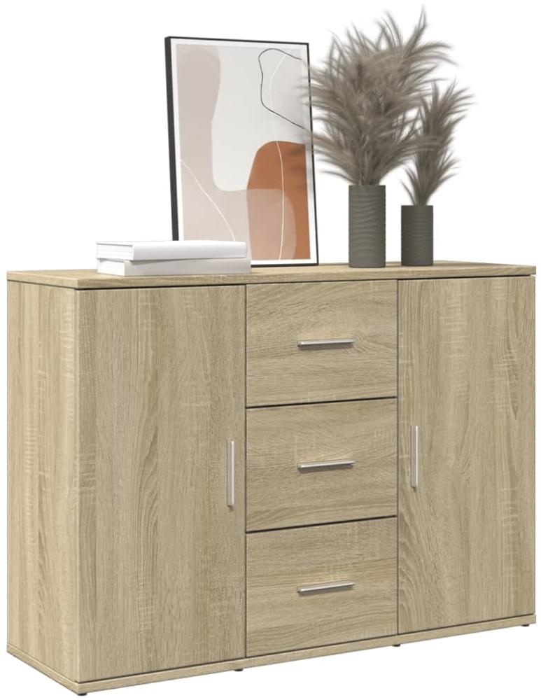 vidaXL Sideboard Sonoma-Eiche 90,5x29,5x65 cm Holzwerkstoff 849876 Bild 1