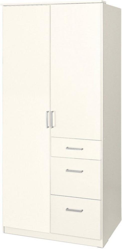 Kleiderschrank CLICK Schrank weiß Dekor 2 Türen 91 cm Bild 1