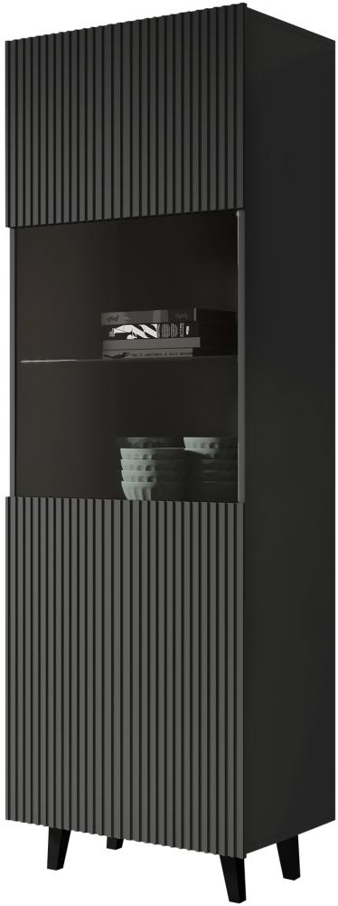 Mirjan24 'Vailbo' Hochvitrine, MDF Grey/Anthrazit, 183 x 42 x 60 cm Bild 1