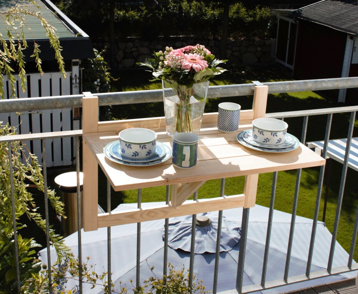 promadino Balkonhängetisch, BxTxH: 70x46x115 cm Bild 1