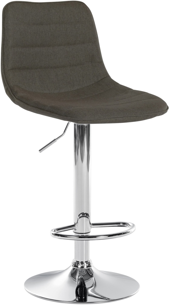 CLP Barhocker Lex Stoff,taupe chrom Bild 1