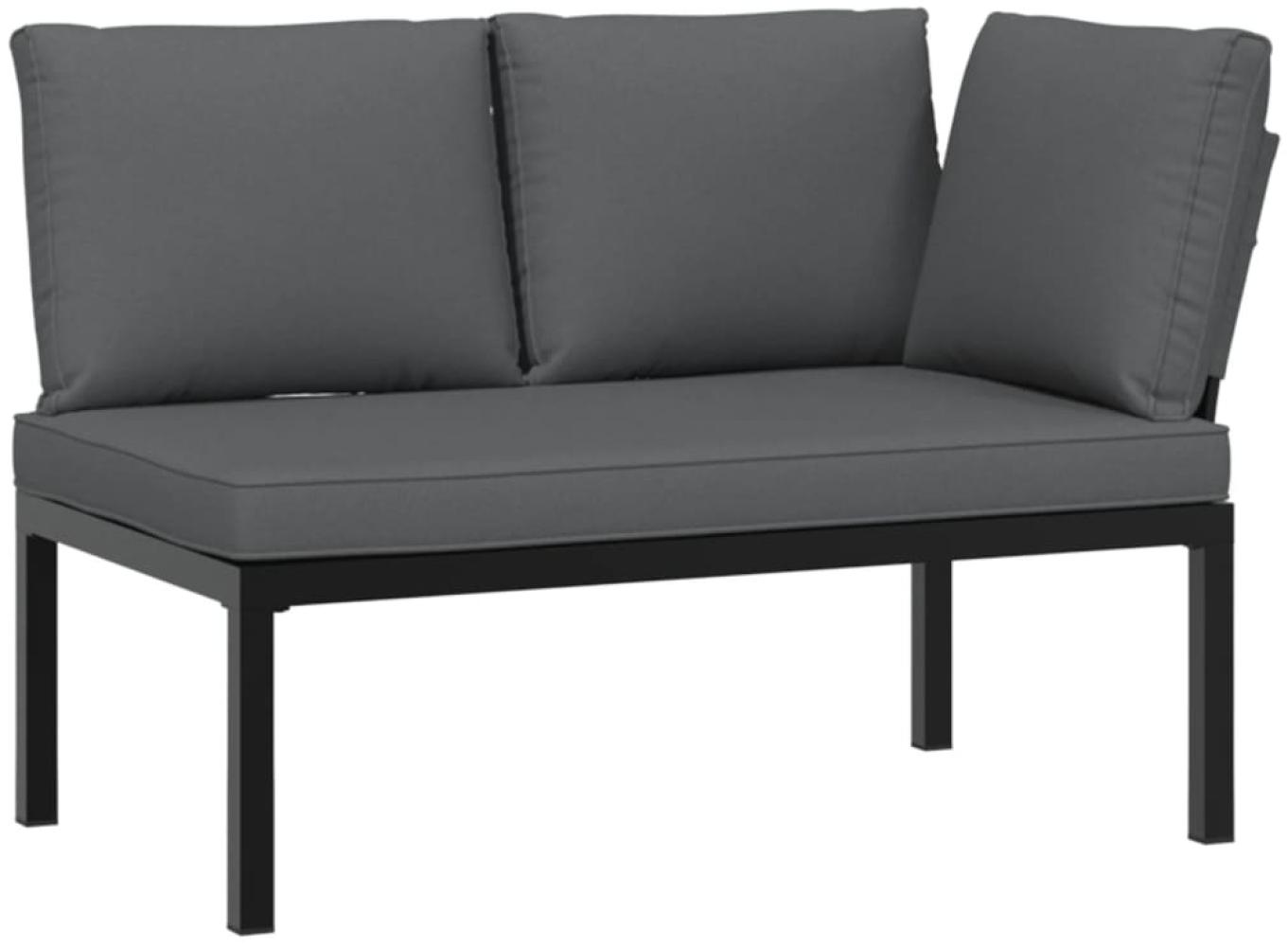 vidaXL Gartenbank mit Kissen Schwarz Aluminium 4008569 Bild 1