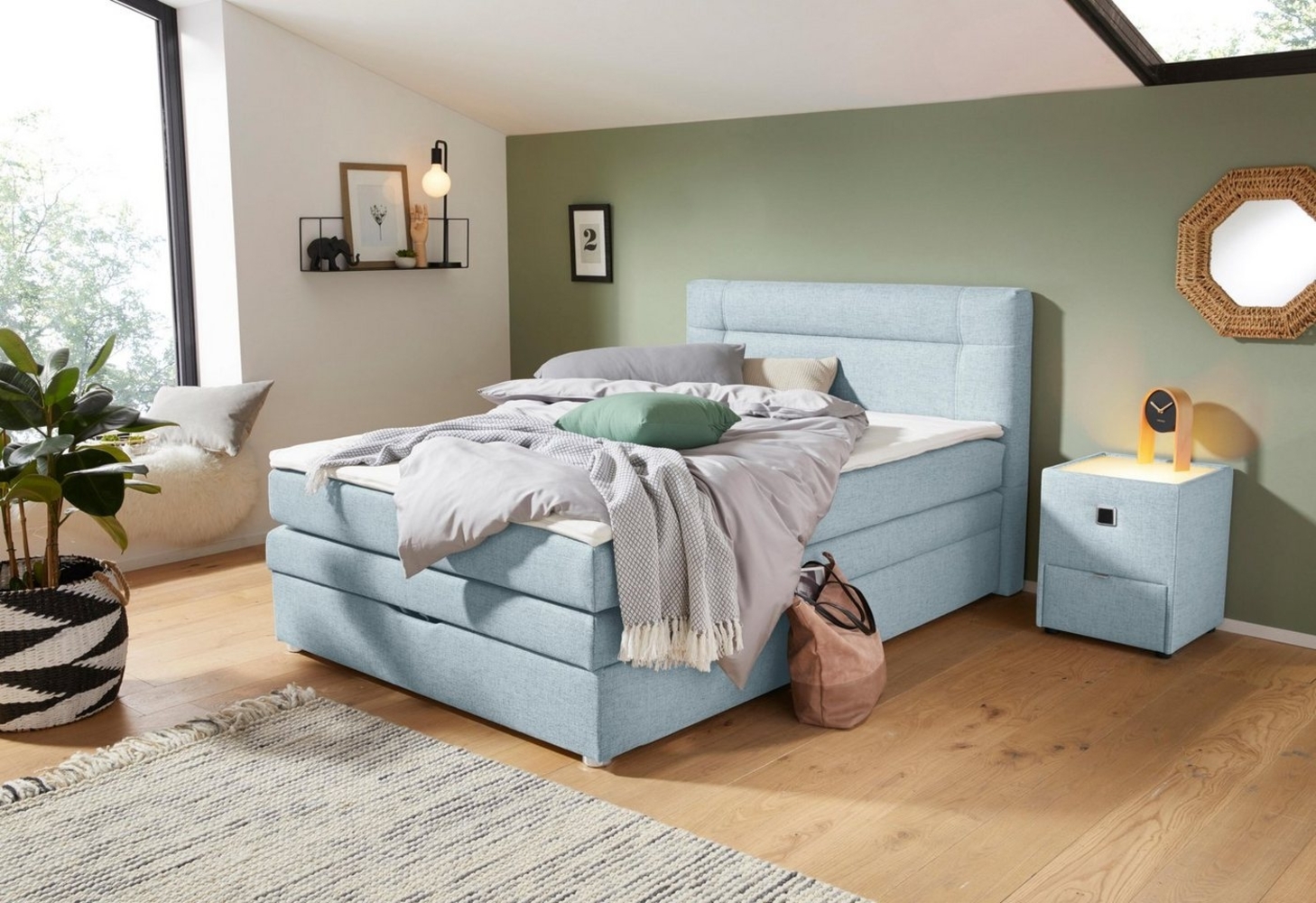 Jockenhöfer Gruppe Boxspringbett Carmen, mit Bettkasten und Topper, erhältlich in 120 & 140cm Breite Bild 1