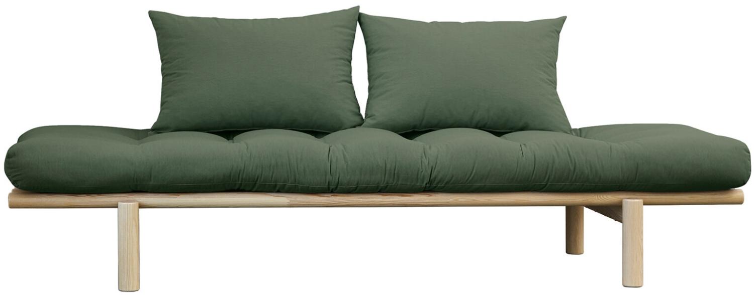 KARUP DESIGN PACE Futonsofa Gestell Natur Matratze Olivgrün Bild 1