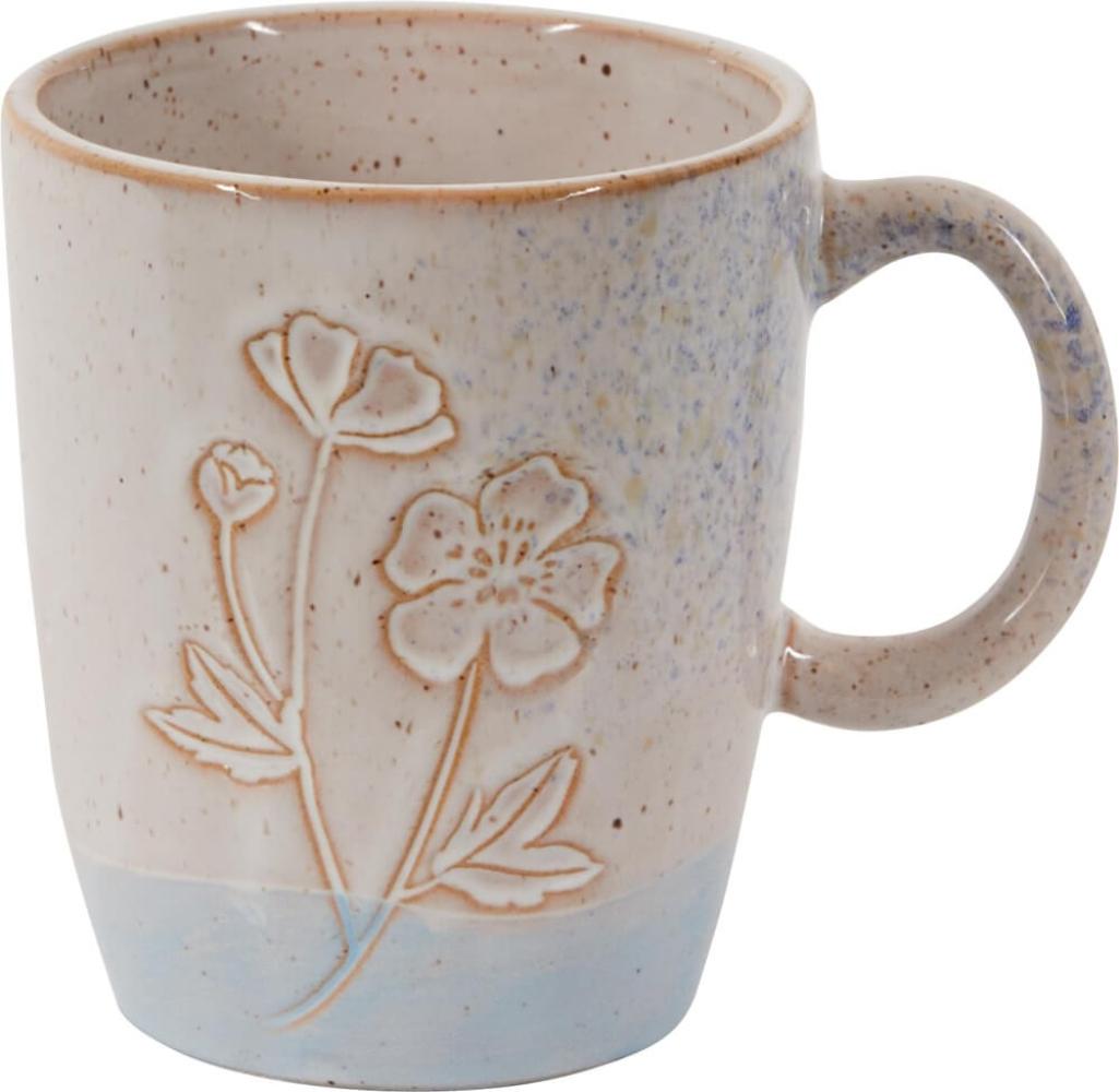 Porzellan-Tasse Blume blau - LandLust Bild 1