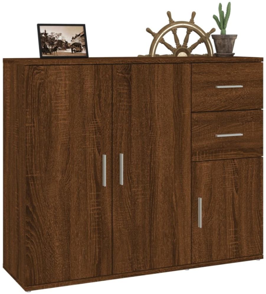 vidaXL Sideboard Braun Eichen-Optik 91x29,5x75 cm Holzwerkstoff 823276 Bild 1
