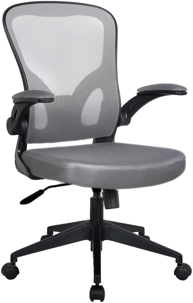 Bürostuhl Ergonomisch Drehstuhl Schreibtischstuhl Mesh Netzstoff office Stuhl Schwarz / Grau ohne Kopfstütze Bild 1