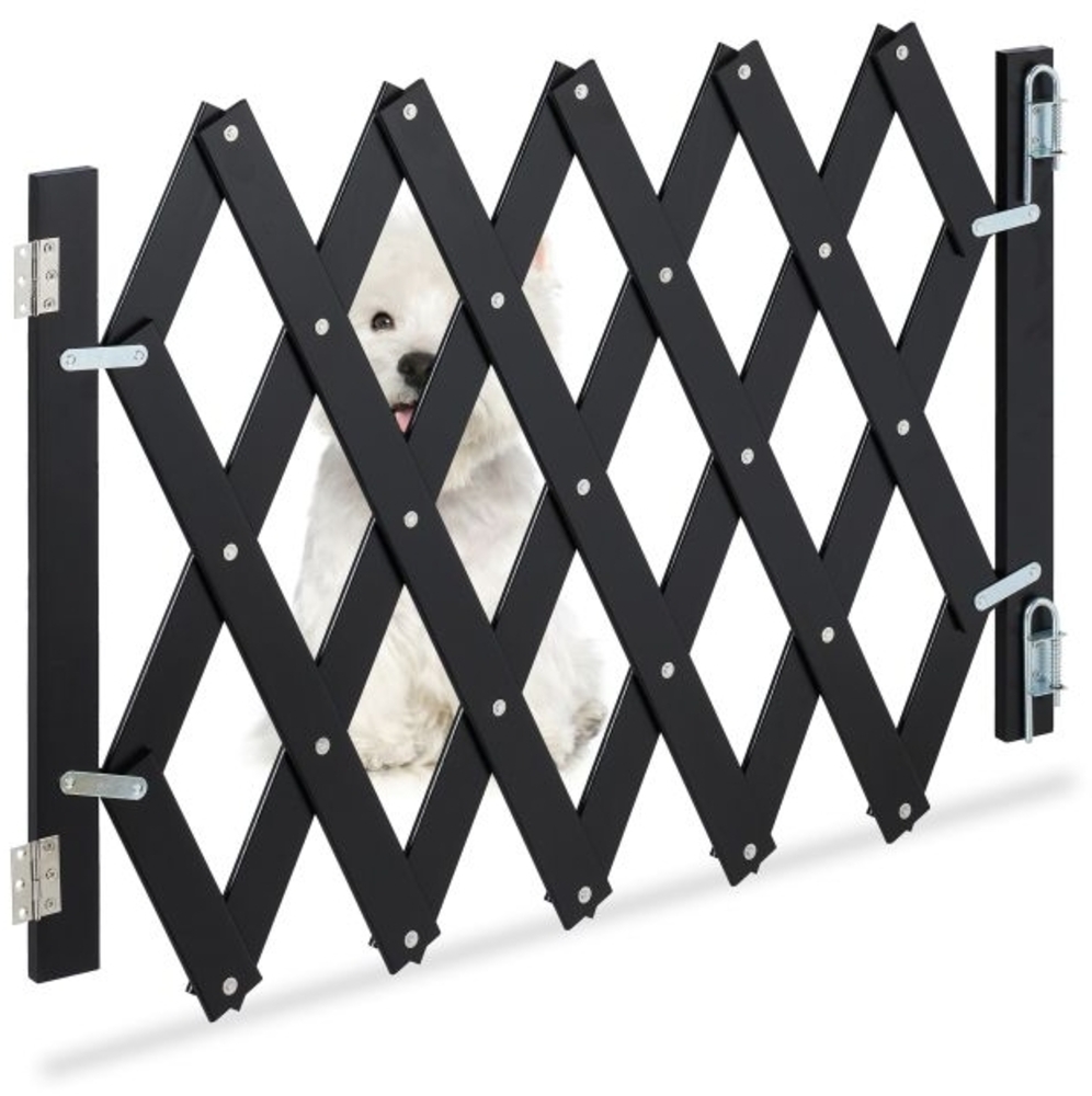Ausziehbares Hundeabsperrgitter schwarz Bild 1