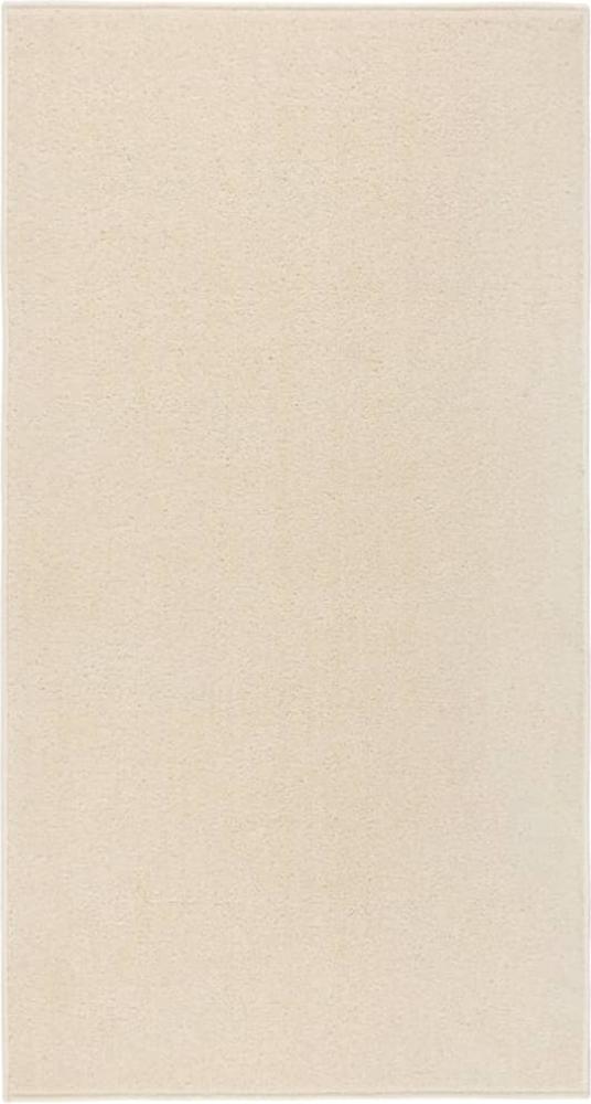 vidaXL Teppich Kurzflor 80x150 cm Creme 340369 Bild 1