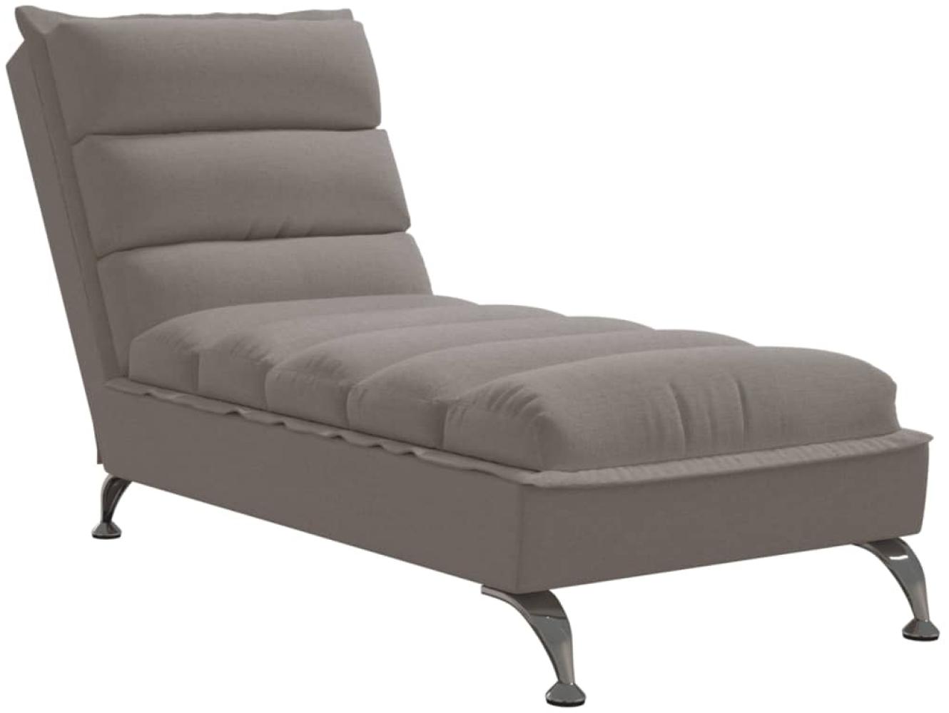 vidaXL Chaiselongue mit Kissen Taupe Stoff 379472 Bild 1