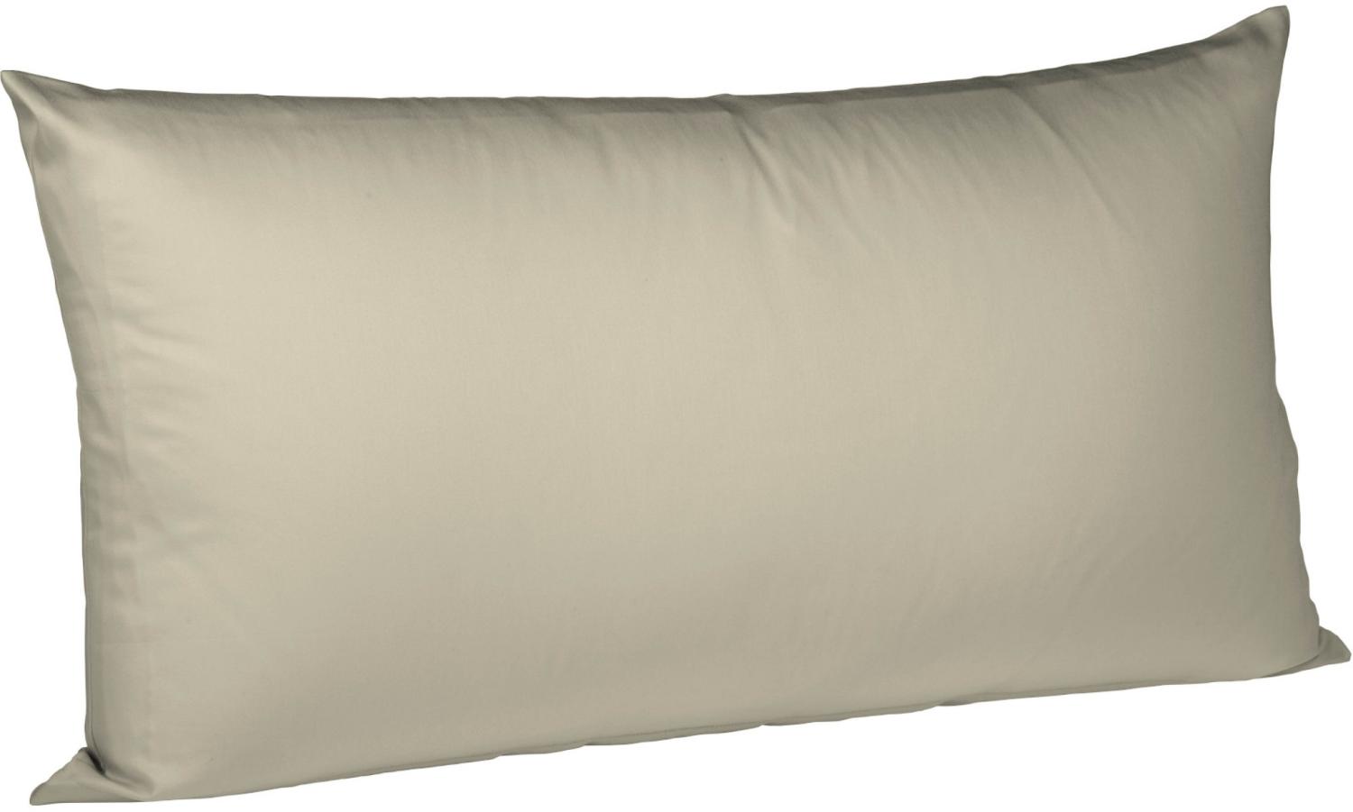 Fleuresse Interlock-Jersey-Kissenbezug uni colours taupe 9042 Größe 40x80 cm Bild 1