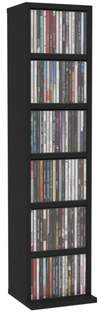 vidaXL CD-Schrank Schwarz 21x20x88 cm Holzwerkstoff 800352 Bild 1