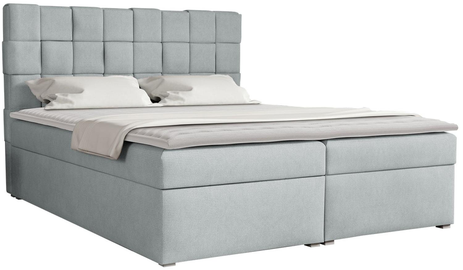 Boxspringbett Malmo Box, Hellgrau, 180 x 200 cm Bild 1