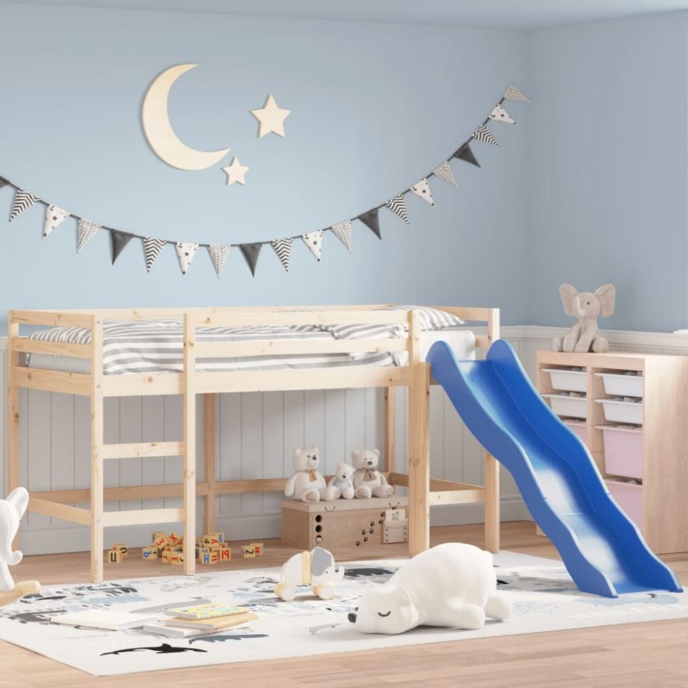 vidaXL Kinderhochbett mit Rutsche 90x190 cm Massivholz Kiefer 835910 Bild 1