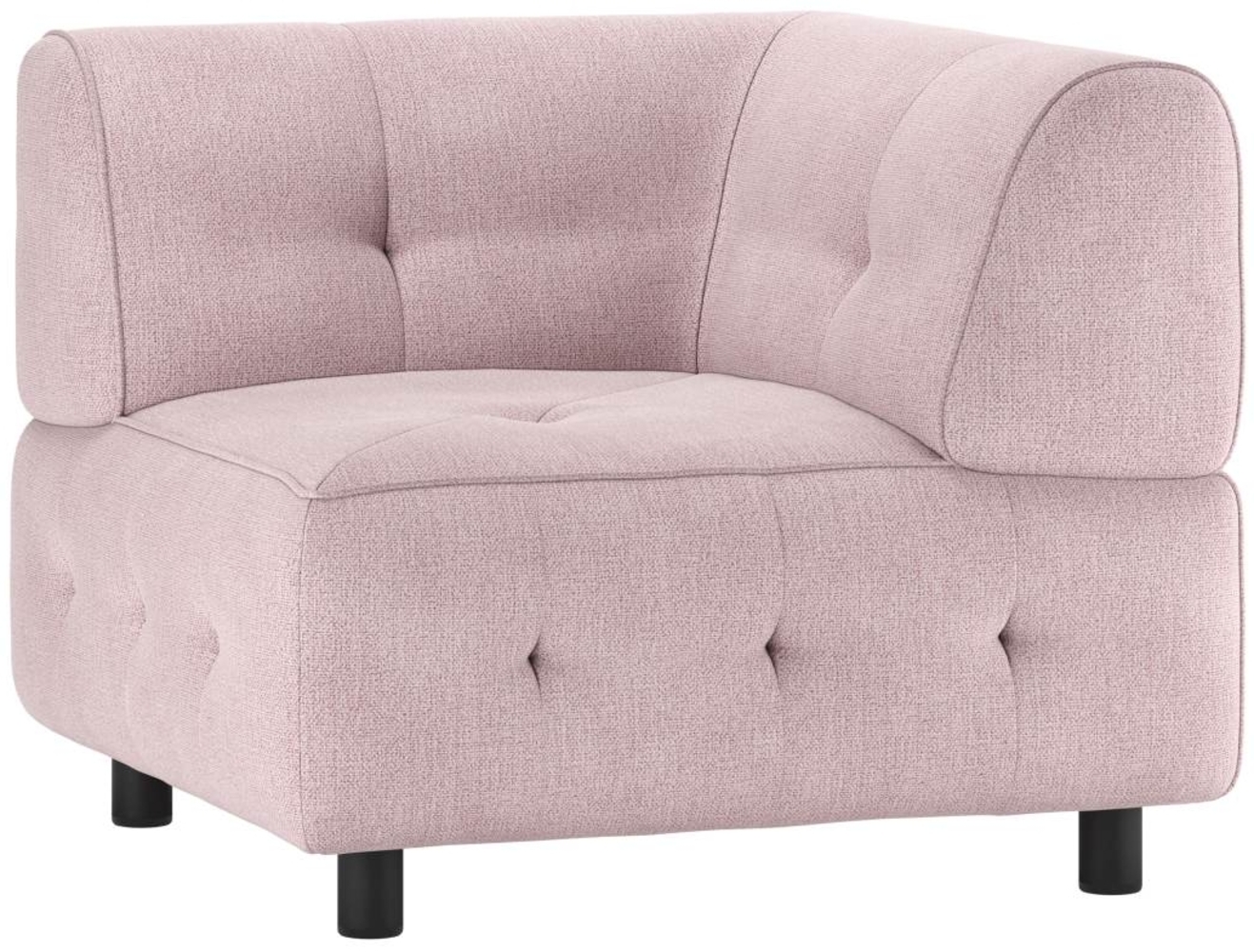 Modulsofa Louis Eck-Element aus Flachgewebe, Rosa Bild 1