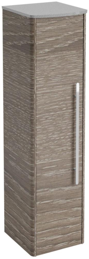 Lanzet CLASSICO Midischrank, Dunkelbraun/Grau-Metallic, links Bild 1