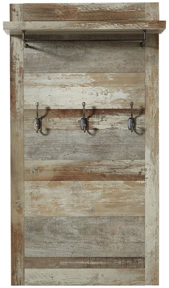 Lomadox Garderobenpaneel BRANSON-36, Vintage Driftwood Braun, B/H/T ca. 67/123/28 cm Bild 1