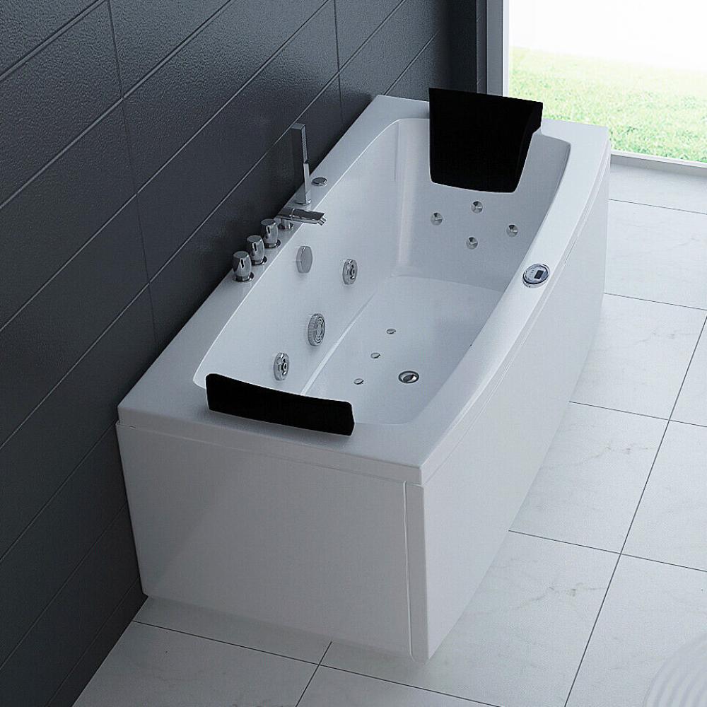 Luxus LED Whirlpool Badewanne SET 170x80cm +Heizung+Hydrojet +Ozon +Radio 2024 e Bild 1