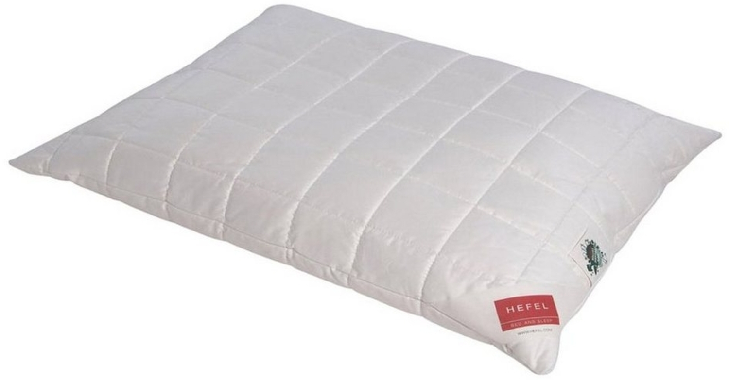 Hefel Naturhaarkissen Pure Bio Wool, Füllung: 100% Wolle (Schurwollnoppen kbT), Bezug: Baumwolle (Bio), Seitenschläfer, Rückenschläfer, Bauchschläfer, Füllung variabel Bild 1