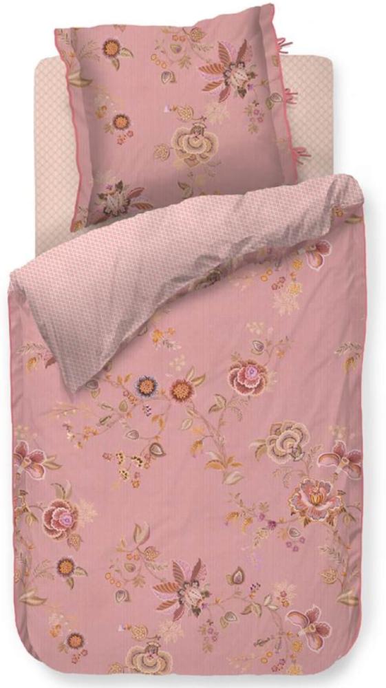 Pip Studio Bettwäsche Cece Fiore Rosa Perkal 200 x 200 + 2x 80 x 80 cm Bild 1