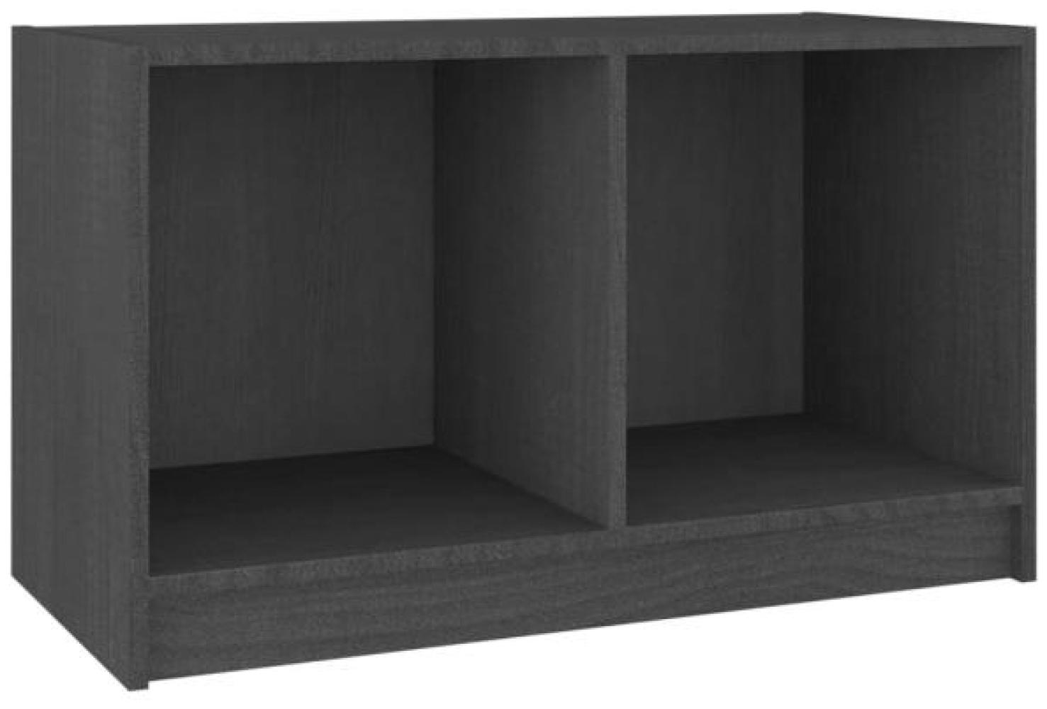 vidaXL TV-Schrank Grau 70x33x42 cm Massivholz Kiefer 809944 Bild 1