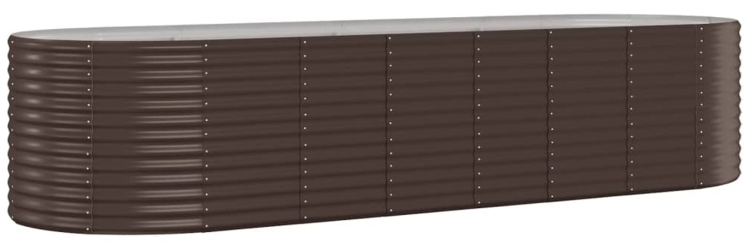 vidaXL Hochbeet Verzinkter Stahl 322x100x68 cm Braun 319070 Bild 1