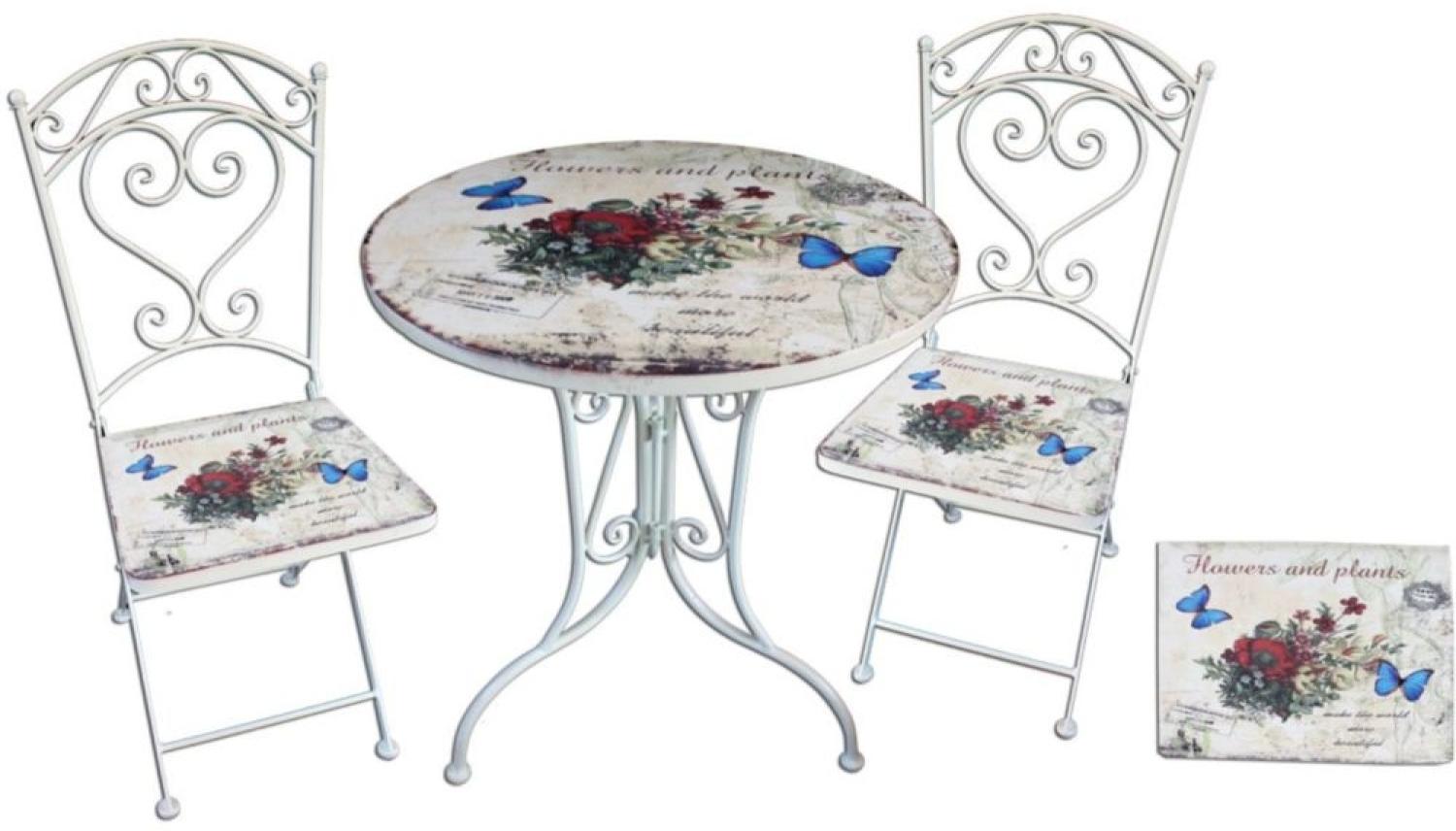 Bistro-Set FLORAL 3-tlg. Bild 1